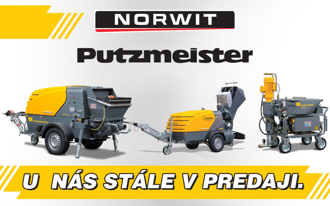 Stroje Putzmeister u nás stále v predaji