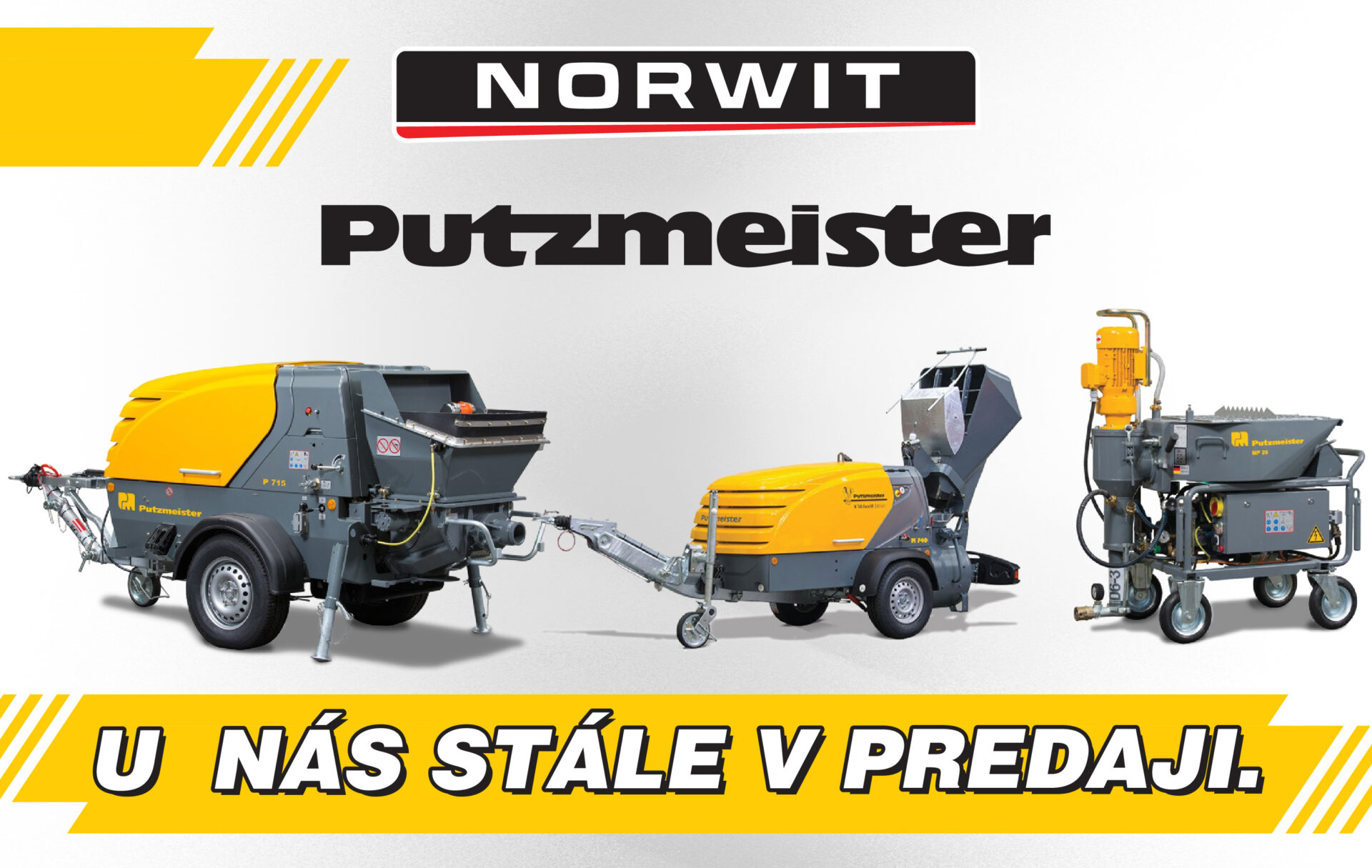 Stroje Putzmeister u nás stále v predaji